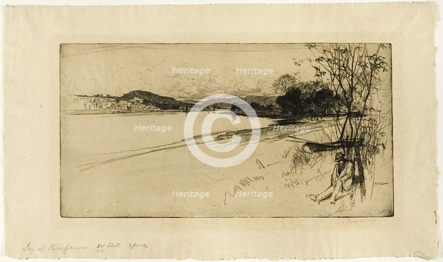 The Tay at Kinfauns, 1890. Creator: David Young Cameron.