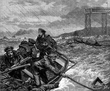 The Tay Bridge Disaster: boats assisting in the search, 1880. Creator: Unknown