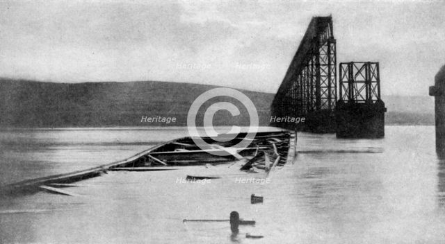 The Tay Bridge disaster, Scotland, 28th December 1879 (1951). Artist: Unknown