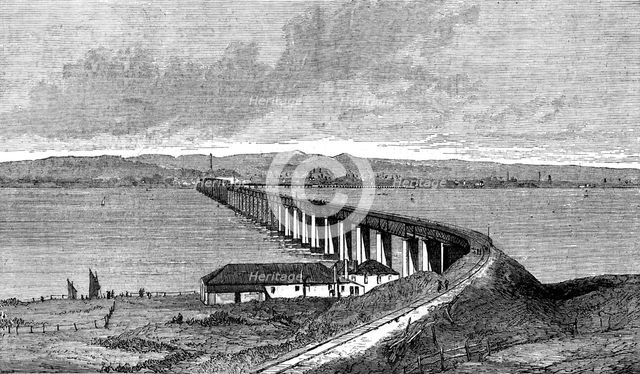 The Tay Bridge, scene of the terrible accident on Sunday evening, 1880. Creator: Unknown.