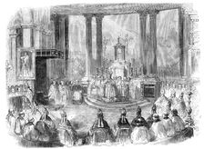 The "Te Deum" for Peace, at St. Mary's Roman Catholic Church, Moorfields - Cardinal Wiseman preachin Creator: Unknown