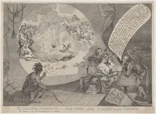 The Tea-Tax-Tempest, or Old Time with his Magick Lanthern, March 12, 1783., March 12, 1783. Creator: Anon