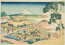 The Tea Plantation of Katakura in Suruga Province (Sunshu Katakura chaen no Fuji)..., c. 1830/33. Creator: Hokusai