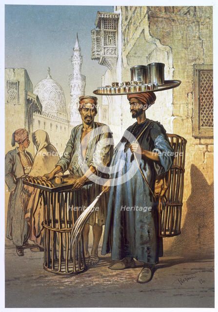 The tea seller, 1862. Artist: Amadeo Preziosi