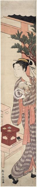 The Tea Stall - Kagiya Osen, c. 1769. Creator: Suzuki Harunobu.