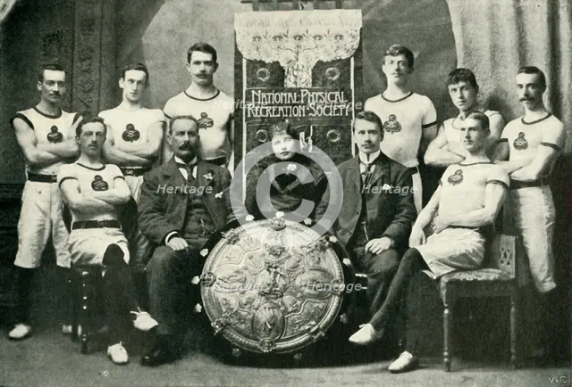 'The Team of Aberdeen Gymnasts, Winners of the N.P.R.S. Challenge Shield', 1902. Creator: Unknown.