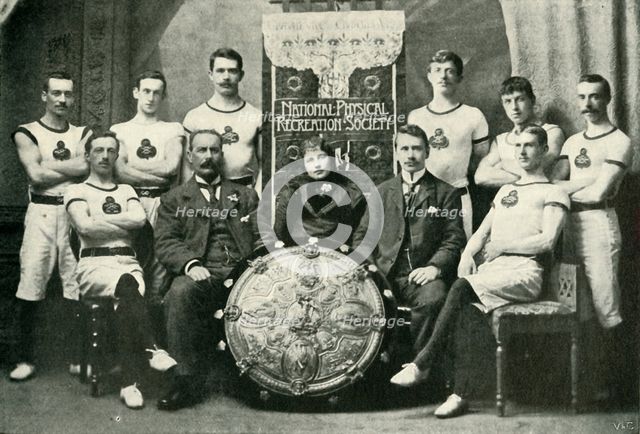 'The Team of Aberdeen Gymnasts, Winners of the N.P.R.S. Challenge Shield', 1902. Creator: Unknown.