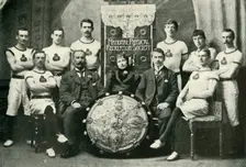 The Team of Aberdeen Gymnasts, Winners of the N.P.R.S. Challenge Shield 1902. Creator: Unknown