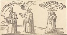 The Teacher, the Clergyman, and Providence, probably 1526. Creator: Albrecht Durer