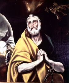 The Tears of St. Peter 1600, oil by El Greco