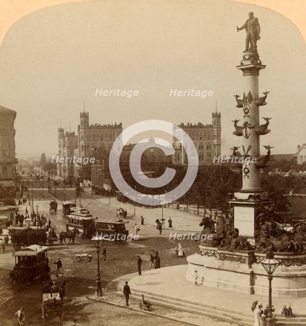'The Tegetthoff Monument, in the Prater-Stern, Vienna, Austria', 1898. Creator: Underwood & Underwood.