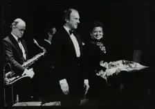 The Ted Heath Orchestra in concert at the Forum Theatre, Hatfield, Hertfordshire, 18 November 1983. Creator: Denis Williams
