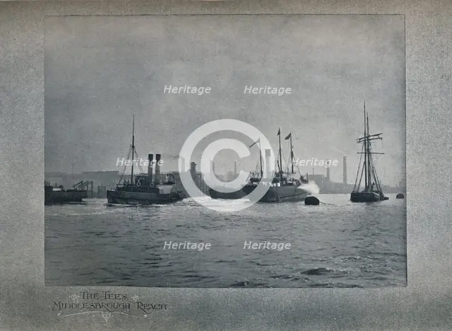 'The Tees, Middlesbrough Reach', 1919. Artist: Hood & Co. Ltd.