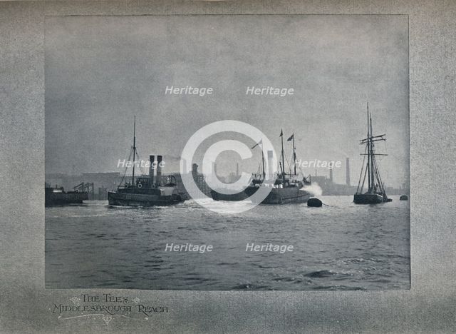 'The Tees, Middlesbrough Reach', 1919. Artist: Hood & Co. Ltd.