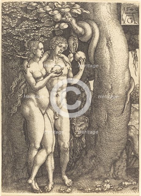 The Temptation by the Snake, 1540. Creator: Heinrich Aldegrever.