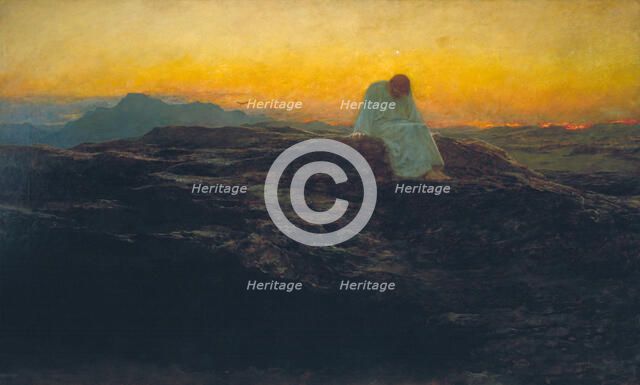 'The Temptation in the Wilderness', 1898.   Artist: Briton Riviere