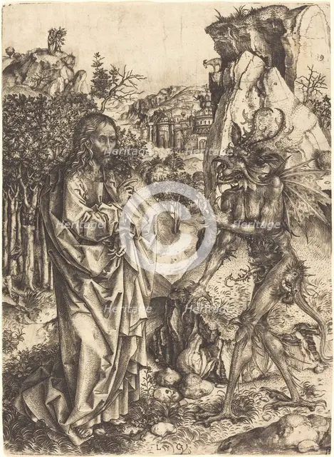 The Temptation of Christ, c. 1500/1505. Creator: Master of the Strache Altar.