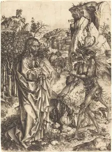 The Temptation of Christ, c. 1500/1505. Creator: Master of the Strache Altar