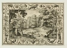 The Temptation of Christ, from Landscapes with Old and New Testament Scenes and Hunting Scenes,1584. Creator: Adriaen Collaert