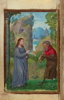 The Temptation of Christ; Prayer Book of Cardinal Albrecht of Brandenburg, about 1525-1530. Creator: Simon Bening