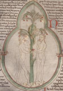The Temptation of Adam and Eve, c1300. Creator: Unknown