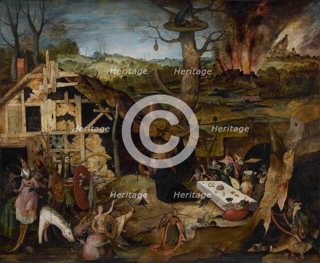 The Temptation of Saint Anthony, 1577. Creator: Huys (Huijs), Pieter (Peeter) (ca 1519-1584).