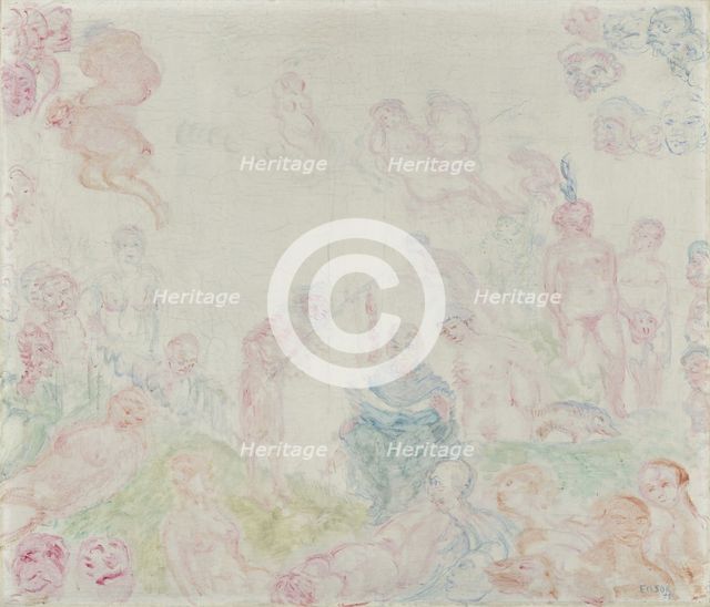 The Temptation of Saint Anthony, 1927. Creator: James Ensor.