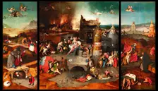 The Temptation of Saint Anthony (Triptych), c. 1500. Creator: Bosch, Hieronymus (c. 1450-1516)
