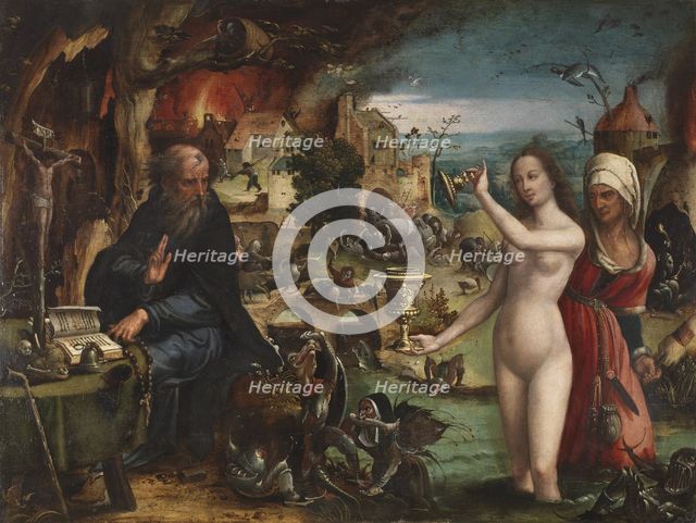 The Temptation of Saint Anthony. Artist: Coecke van Aelst, Pieter, the Elder (1502-1550)