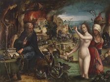 The Temptation of Saint Anthony. Artist: Coecke van Aelst, Pieter, the Elder (1502-1550)