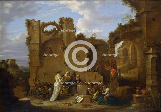 The Temptation of Saint Anthony. Artist: Teniers, David, the Younger (1610-1690)