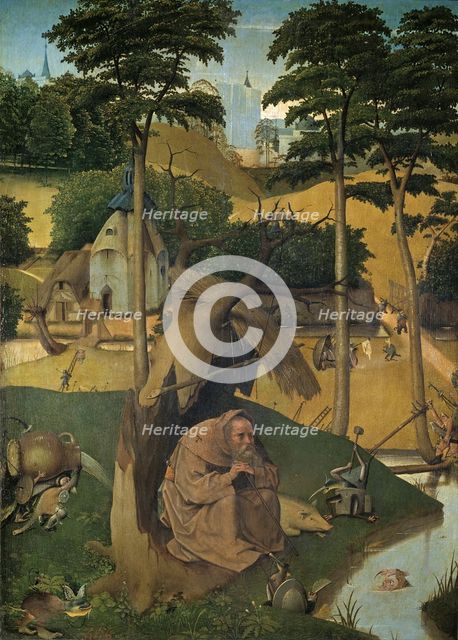 The Temptation of Saint Anthony, c. 1490. Artist: Bosch, Hieronymus (c. 1450-1516)