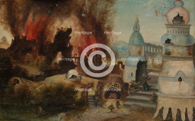 The Temptation of Saint Anthony, ca. 1550-60. Creator: Workshop of Herri met de Bles (Netherlandish, Bouvines 1480?-after 1550).
