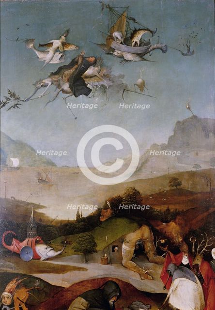 The Temptation of Saint Anthony (Detail of left wing of a triptych), Between 1495 and 1515. Artist: Bosch, Hieronymus (c. 1450-1516)