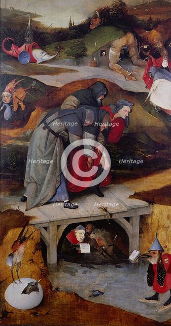 The Temptation of Saint Anthony (Detail of left wing of a triptych), Between 1495 and 1515. Artist: Bosch, Hieronymus (c. 1450-1516)