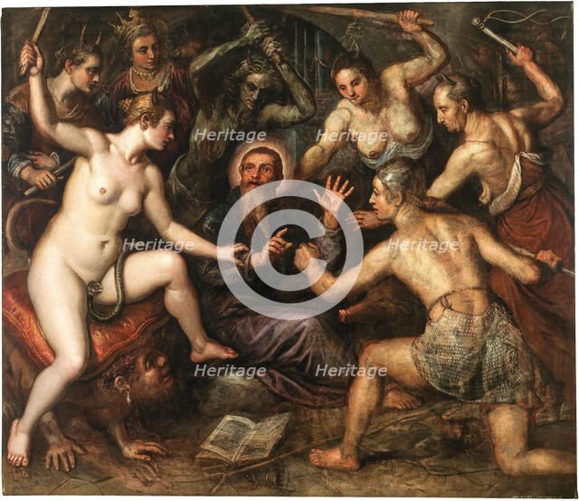 The Temptation of Saint Anthony, Early 17th cen. Creator: Tintoretto, Domenico (1560-1635).