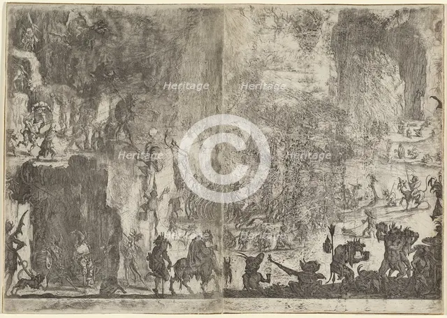 The Temptation of Saint Anthony [first version], c. 1617. Creator: Jacques Callot.