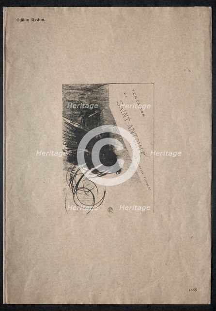 The Temptation of Saint Anthony (First Series): Cover, 1888. Creator: Odilon Redon (French, 1840-1916); Becquet (French); Edmond Deman.
