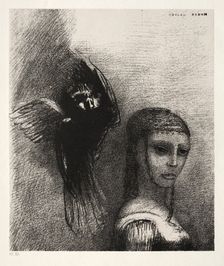 The Temptation of Saint Anthony (First Series): And a Large Bird, Descending from the Sky..., 1888. Creator: Odilon Redon (French, 1840-1916); Becquet (French); Edmond Deman