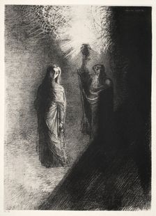 The Temptation of Saint Anthony (First Series): He Raises the Bronze Urn, 1888. Creator: Odilon Redon (French, 1840-1916); Becquet (French); Edmond Deman