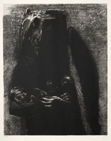 The Temptation of Saint Anthony (First Series): It Is the Devil, Bearing Beneath His Two Wings,1888. Creator: Odilon Redon (French, 1840-1916); Becquet (French); Edmond Deman