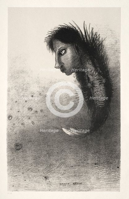 The Temptation of Saint Anthony (First Series): Then There Appears a Singular Being..., 1888. Creator: Odilon Redon (French, 1840-1916); Becquet (French); Edmond Deman.