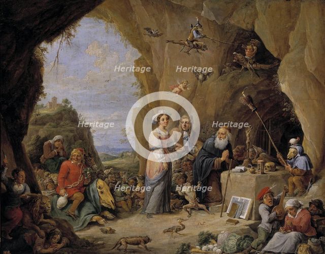 The Temptation of Saint Anthony, Mid of 17th cen.. Artist: Teniers, David, the Younger (1610-1690)