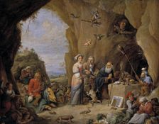 The Temptation of Saint Anthony, Mid of 17th cen.. Artist: Teniers, David, the Younger (1610-1690)