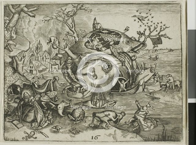 The Temptation of Saint Anthony, plate 16 from the Emblemata Secularia, published 1596 or 1611. Creator: Johann Theodor de Bry.