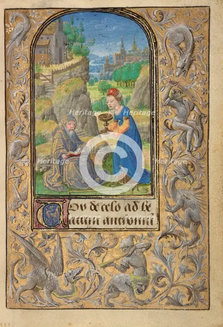 The Temptation of Saint Anthony; Prayer Book of Charles the Bold, 1469. Creator: Lieven van Lathem.