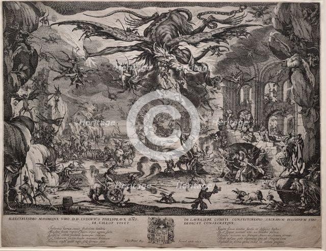 The Temptation of Saint Anthony (second version), 1635. Creator: Jacques Callot (French, 1592-1635).