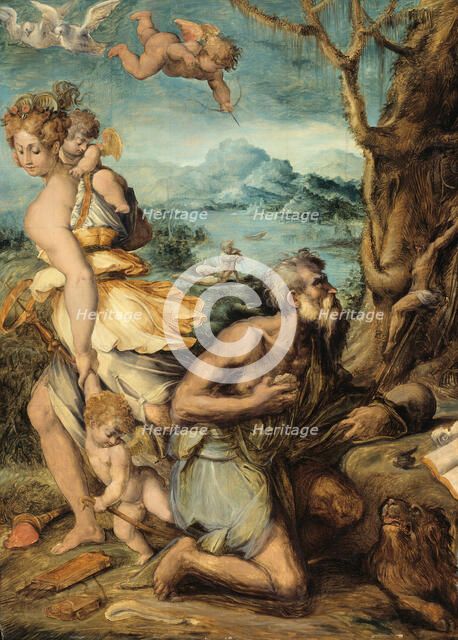 The Temptation of Saint Jerome, 1541/48. Creator: Giorgio Vasari.