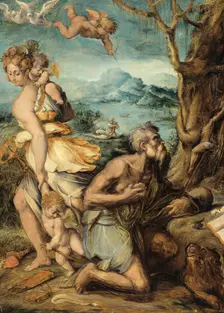 The Temptation of Saint Jerome, 1541/48. Creator: Giorgio Vasari