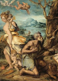 The Temptation of Saint Jerome, 1541/48. Creator: Giorgio Vasari